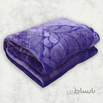 پتو دو نفره عروس درمینا طرح Gum 32 سری پنبه آکرلیلک نگین دار سایز 220x240 سانتیمتر