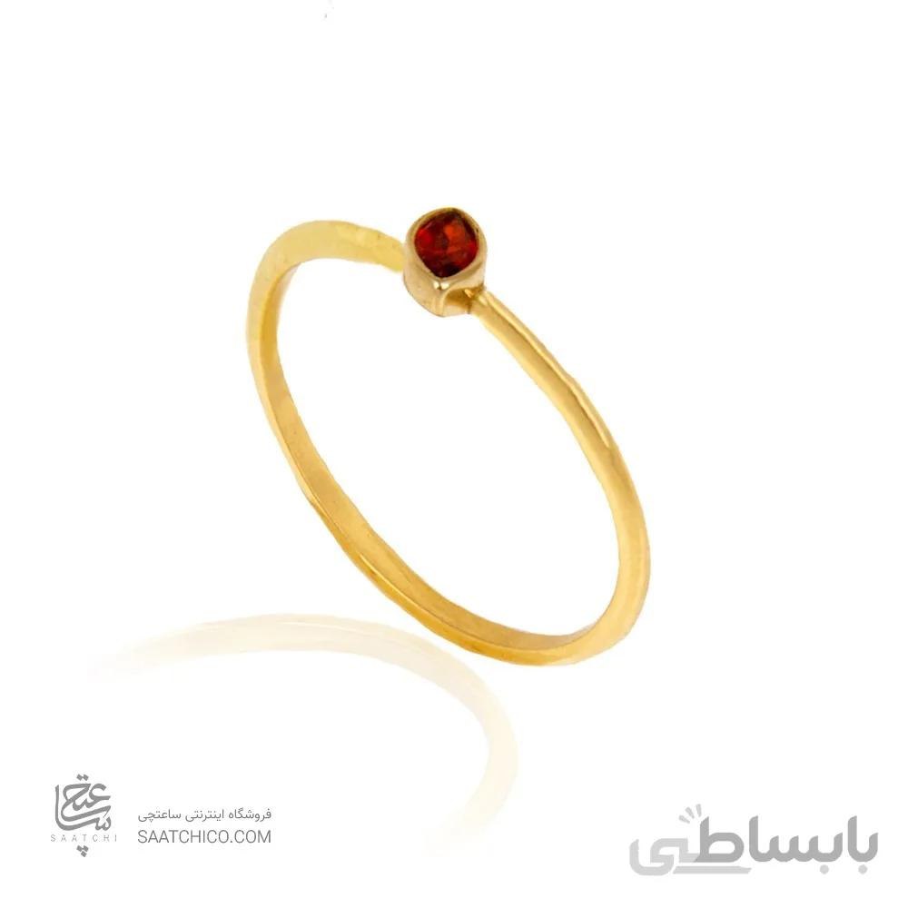 انگشتر طلا زنانه تک نگین کد CR425