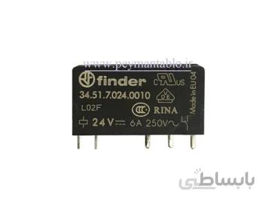 رله مینیاتوری 24 ولت PLC) DC) تک کنتاکت (بدون پایه) Finder