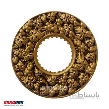 قاب هالوژن طرح دار طلایی پتینه کد 212