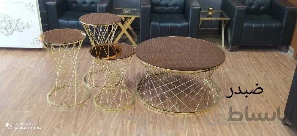 میز جلومبلی ‌عسلی‌مدل ضربدری