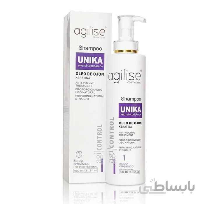 شامپو کراتینه و فاقد سولفات مو یونیکا اجیلایز UNIKA agilise