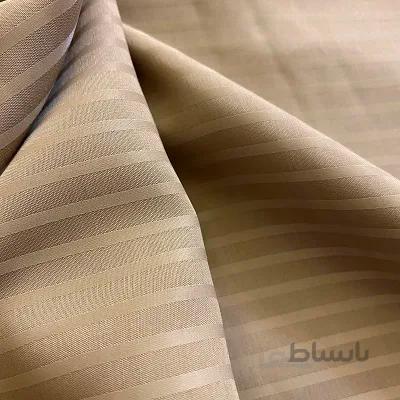 پارچه وال راه راه رنگ نسکافه ای کد 2708