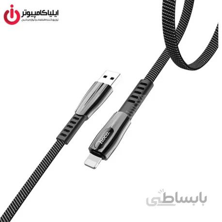 کابل فلت کنفی فست شارژ Lightning هوکو مدل U70 به طول 1.2 متر