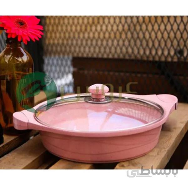 تابه دو دسته سایز ۲۴ دربدار مدل موج عروس کد ۳۳۳۲۴