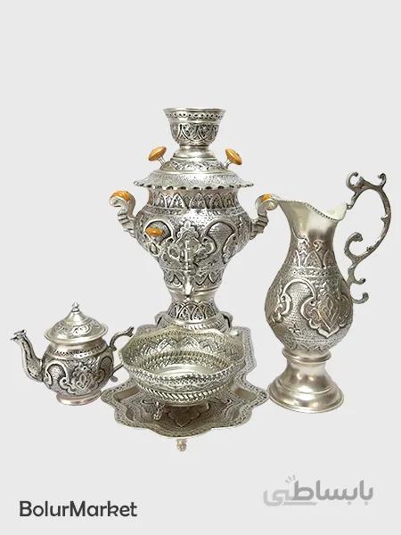 سماور گازی آبکاری نقره