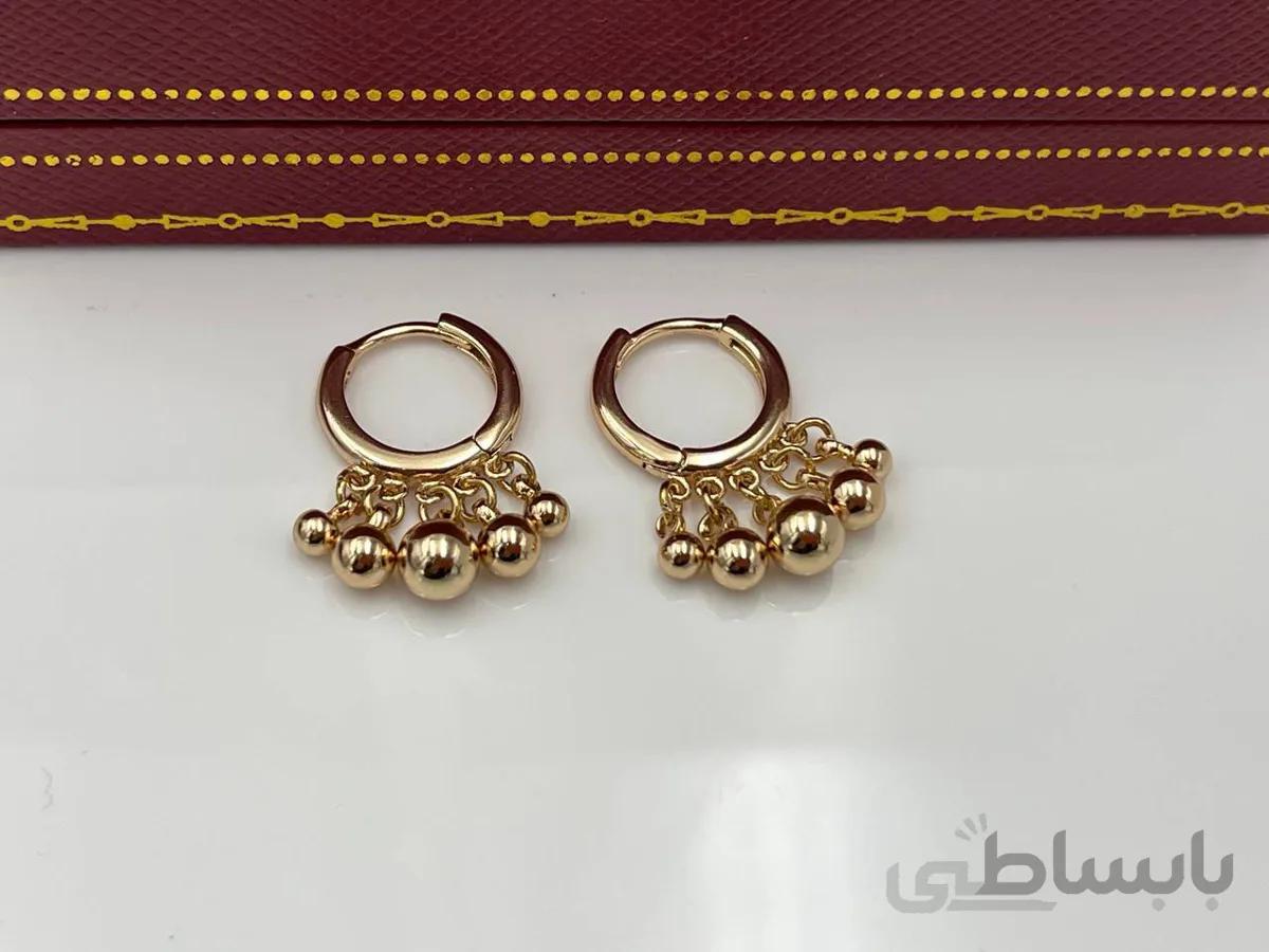 گوشواره ژوپینگ دارای آویز های گوی