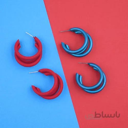 گوشواره رنگی سه حلقه