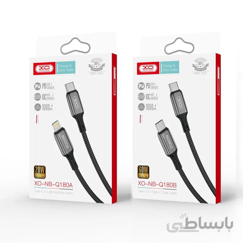 کابل دوسر تایپ سی کنفی اورجینال ایکس او مدل XO-NB-Q180