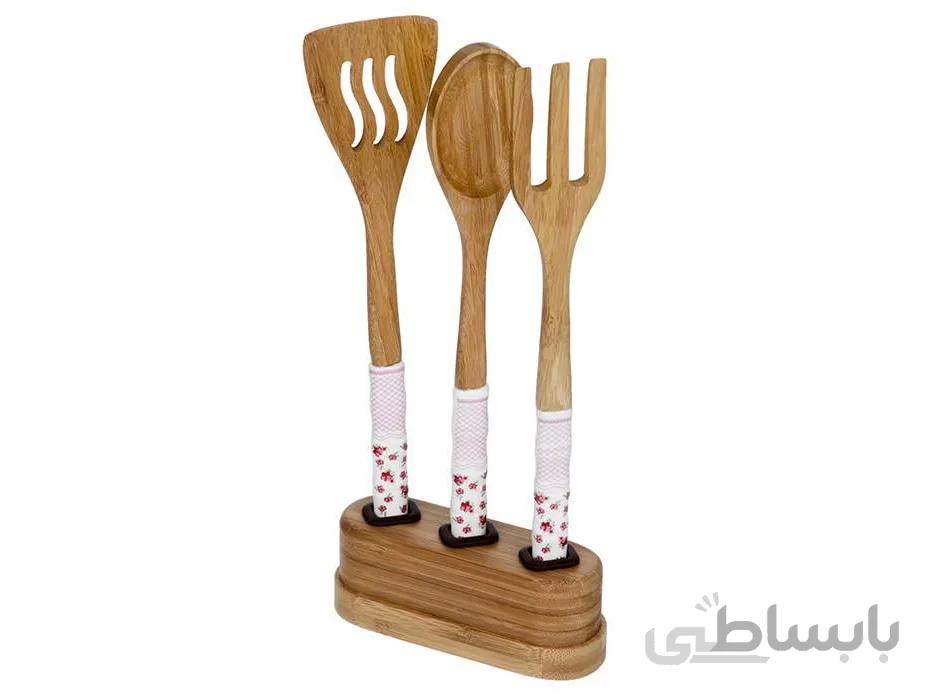 ست کفگیر و ملاقه بامبو