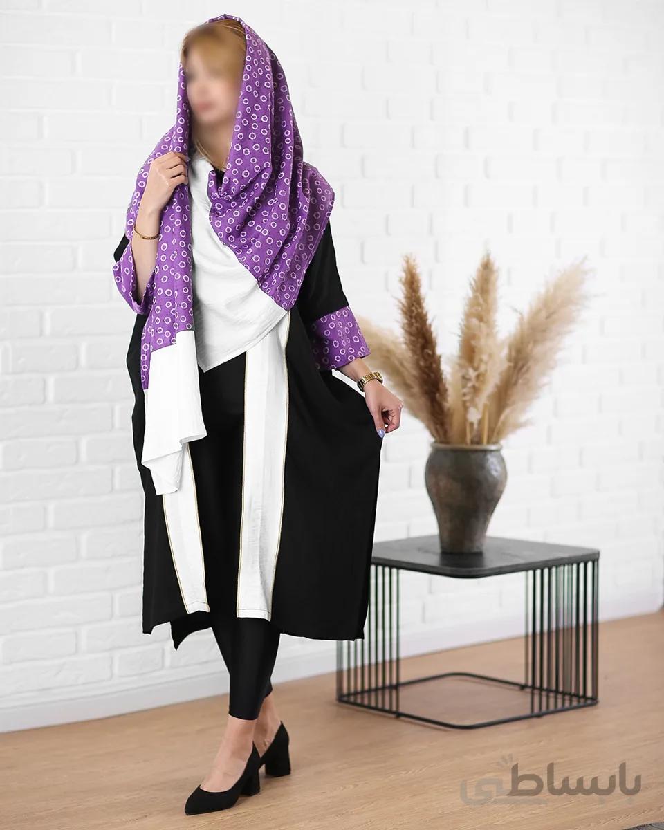 ست مانتو و شال استین خرجکار هندی003377