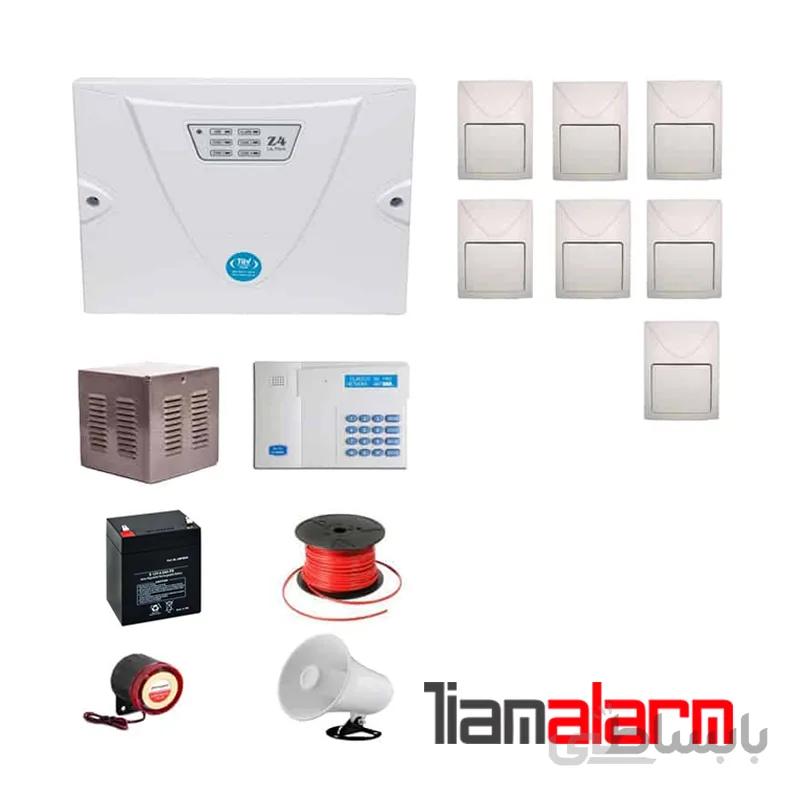 پکیج دزدگیر اماکن باسیم مدل کلاسیک سیم کارتی و تلفنی CGF7
