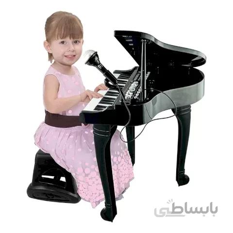 پیانو اسباب بازی مشکی با میکروفون مدل winfun 002045