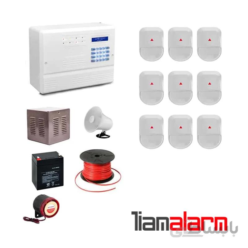 پکیج دزدگیر اماکن باسیم وزنی مدل فایروال سیم کارتی و تلفنیF10N9