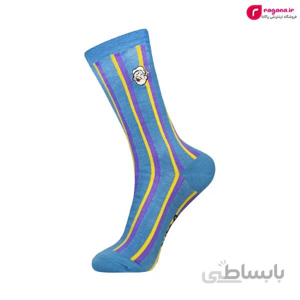 جوراب زنانه ساق بلند moxiao طرح ملوان زبل کد r215257