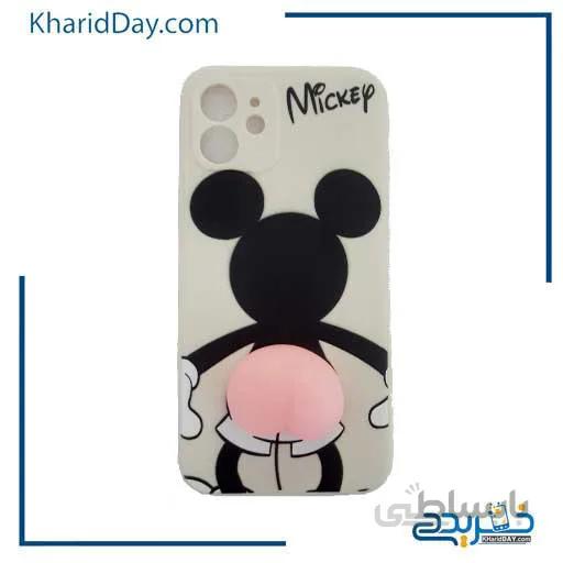قاب هلویی گوشی iPhone 12 طرح میکی‌موس کد IP200381
