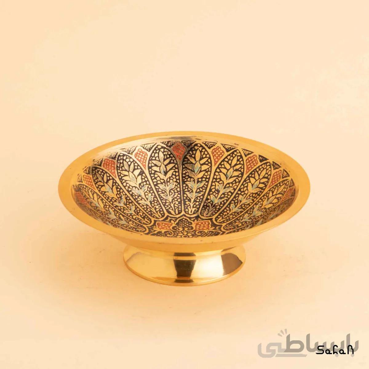 کاسه برنجی میناکاری مدل دایره
