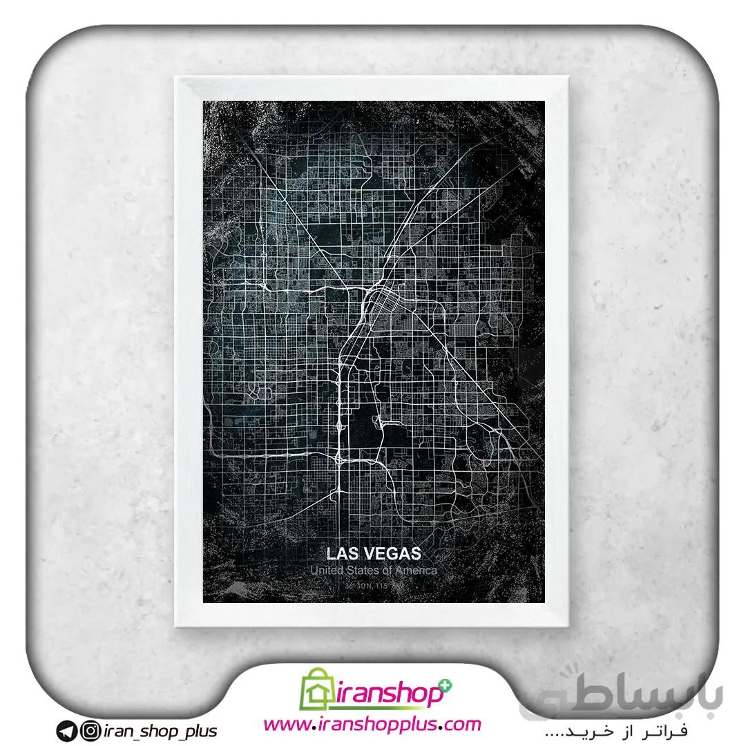 تابلو نقشه شهر لاس وگاس با تم Chalkboard