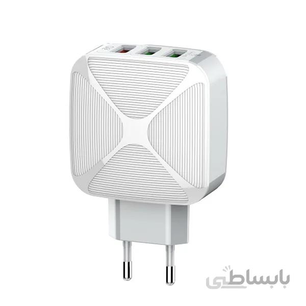 شارژر دیواری فست شارژ الدینیو مدل A3310Q توان ۳۰ وات همراه با کابل