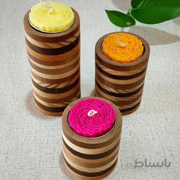 جاشمعی چوبی حلقه ای