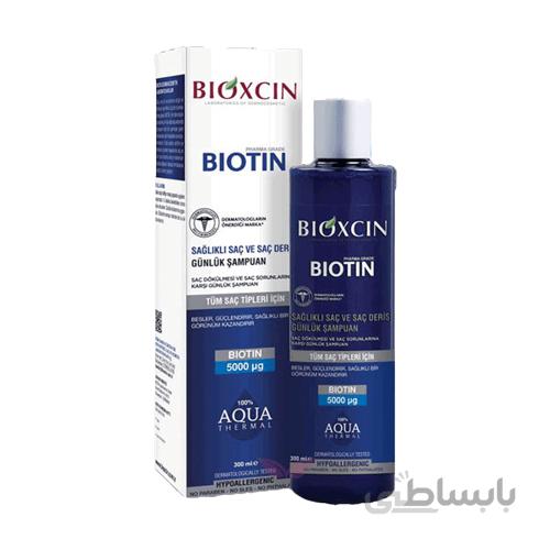 شامپو ضد ریزش مو بیوکسین مدل آکوا حجم ۳۰۰ میل BIOXCIN