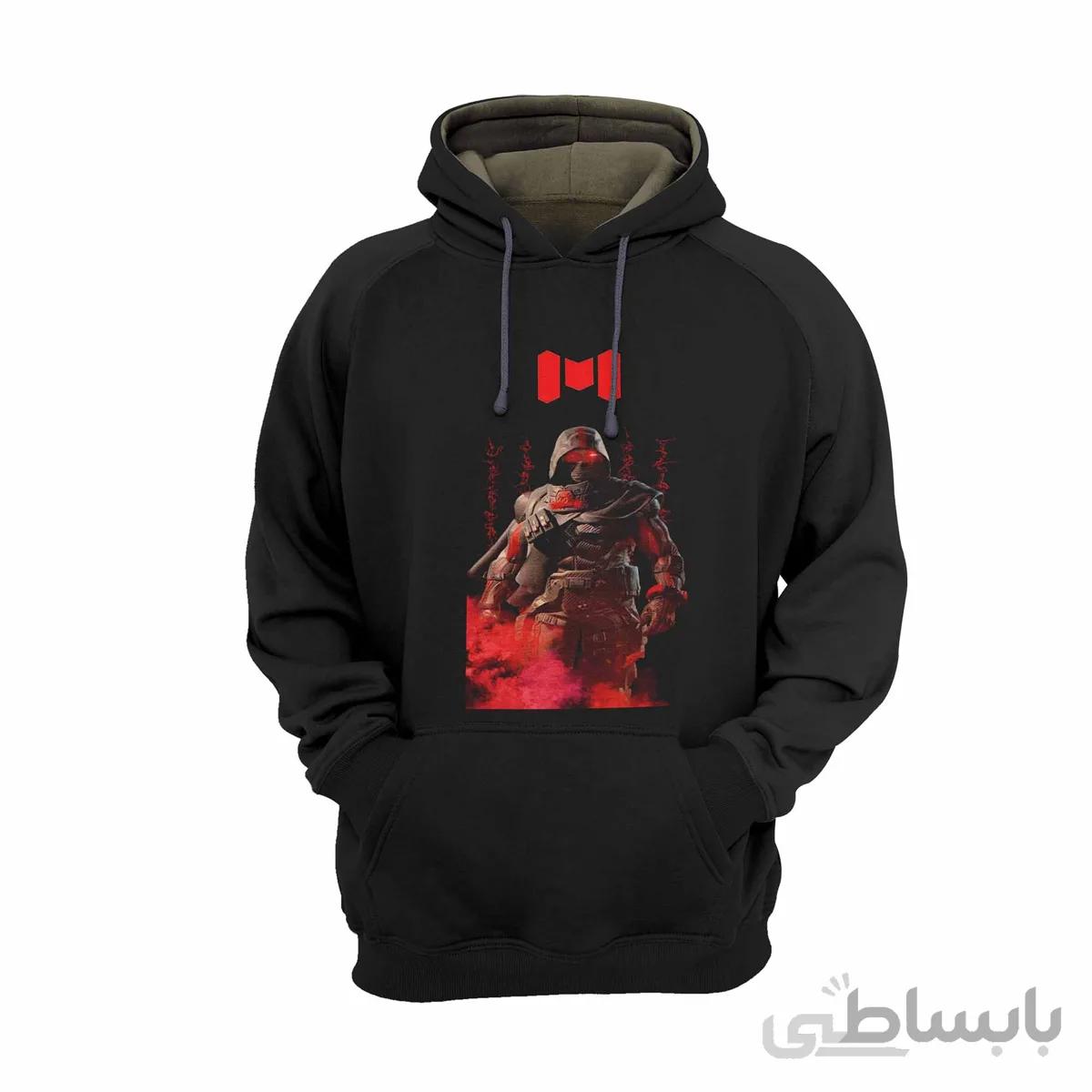 هودی مشکی طرح بازی ندای وظیفه Call of Duty