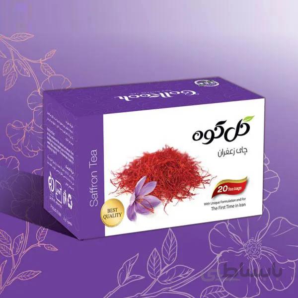 دمنوش صددرصد طبیعی چای زعفران گل کوه ( ۲۰ عددی )