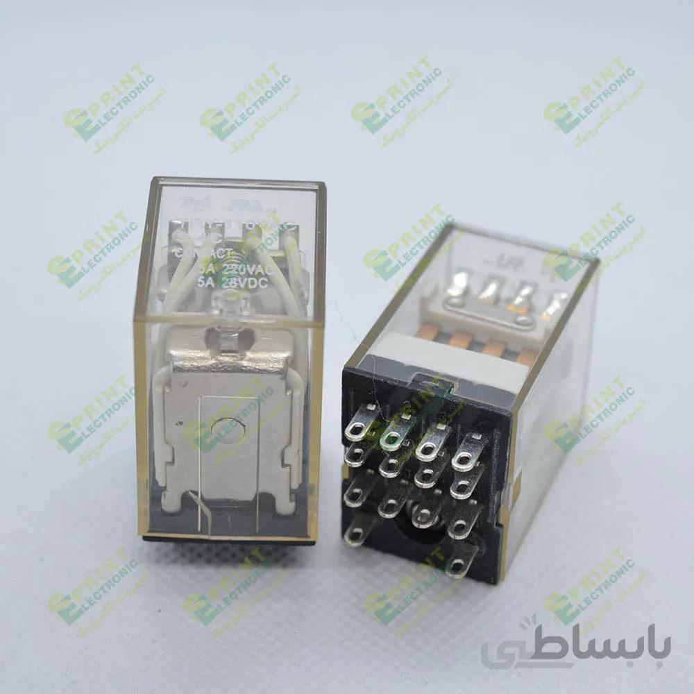 رله 110 ولت 4 کنتاکنت سوکتی 14 پایه 5 آمپر TTI TRY-110VAC-S-4C