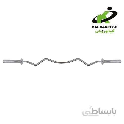 میله هالتر مدل S170 آستین‌دار خم سایز 170 سانتی‌متر ا Barbell bar model S170 with bent sleeves, size 170 cm