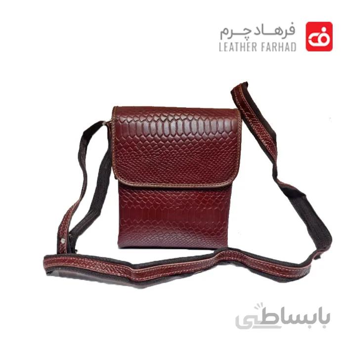 کیف دوشی اسپورت سه فایل کروکو چرم طبیعی تبریز