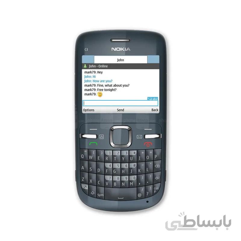 قاب و شاسی کامل گوشی نوکیا Nokia C3 ا Full frame and chassis Nokia C3-00