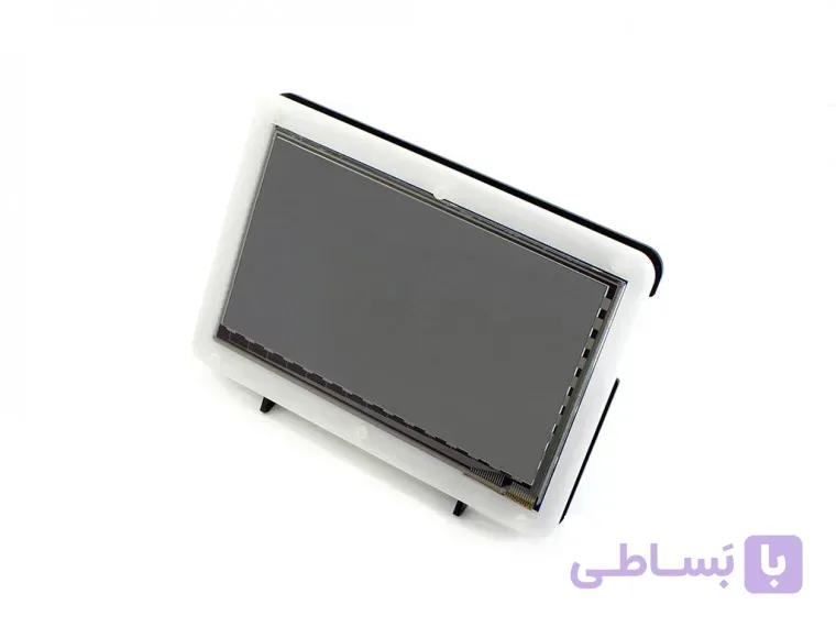 نمایشگر 7 اینچ رنگی با تاچ خازنی 800×480 با ورودی HDMI به همراه کیس مدل B محصول Waveshare