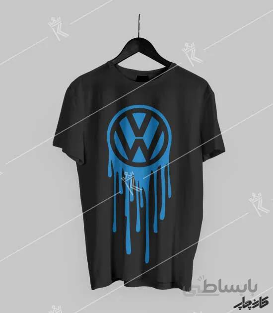 تیشرت مشکی لوگو اشکی volkswagen