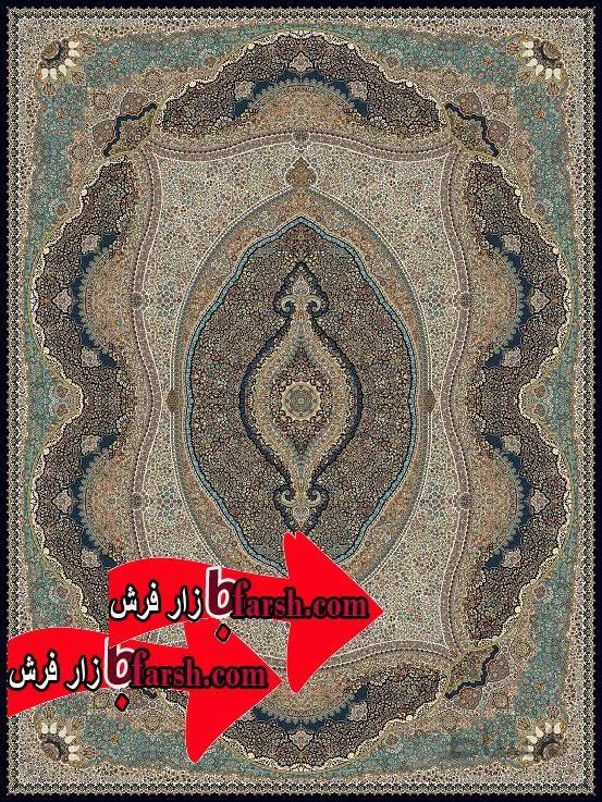 فرش نگین مشهد کد 1002سرمه ای