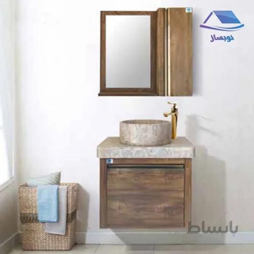 روشویی کابینتی صدف مدل امپراطور 80 طرح چوب