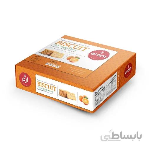 بیسکوییت جعبه پذیرایی 800 گرم پرتقالی ارم کارتن 6 عددی