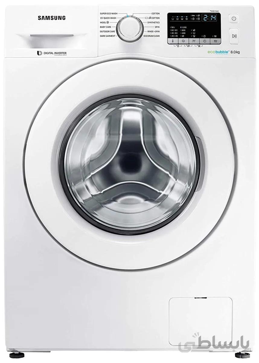ماشین لباسشویی سامسونگ 8 کیلویی WW80J54E0BX Samsung With EcoBubble ا WW80J54E0BX Samsung With EcoBubble Washing Machine 8KG
