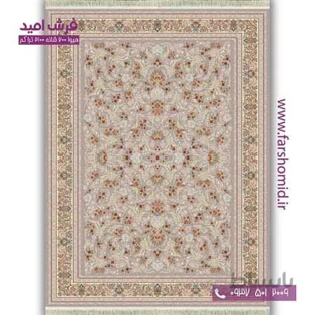 فرش ماشینی 700 شانه BCF افشان درباری فیلی فرش هیوا