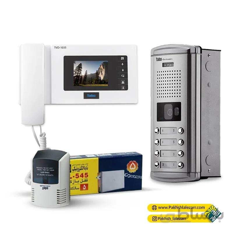 پکیج کامل آیفون تصویری مانیتور 4.3 اینچ مدل 1035 و پنل سپهر تابا الکترونیک
