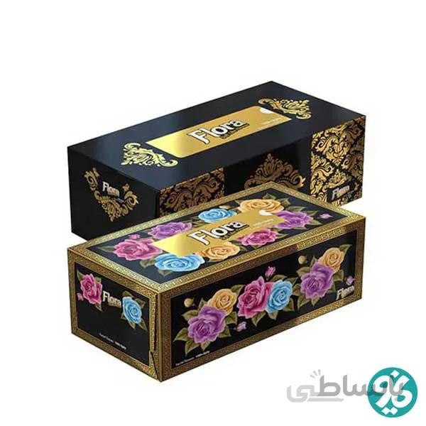 دستمال کاغذی طلاکوب فلورا 300 برگ