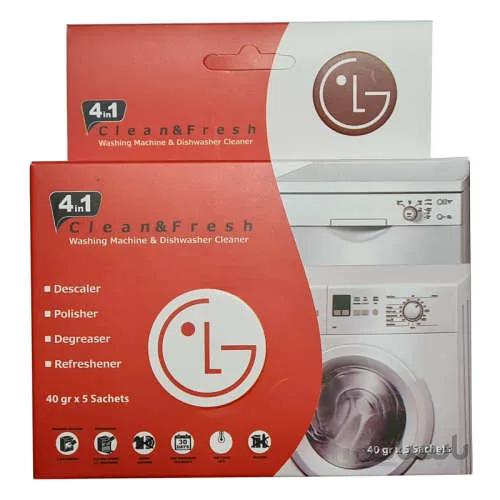 پودر جرمگیر ماشین لباسشویی و ظرفشویی ال جی بسته ۵ عددی – LG Clean & Fresh Machine & Dishwasher