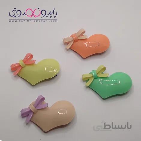 گیره مو انبری مدل قلب شیشه ای