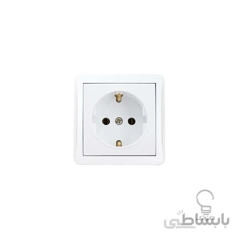 پریز برق ارت دار با مغزی پلی کربنات روکار مدل شهاب پارت الکتریک