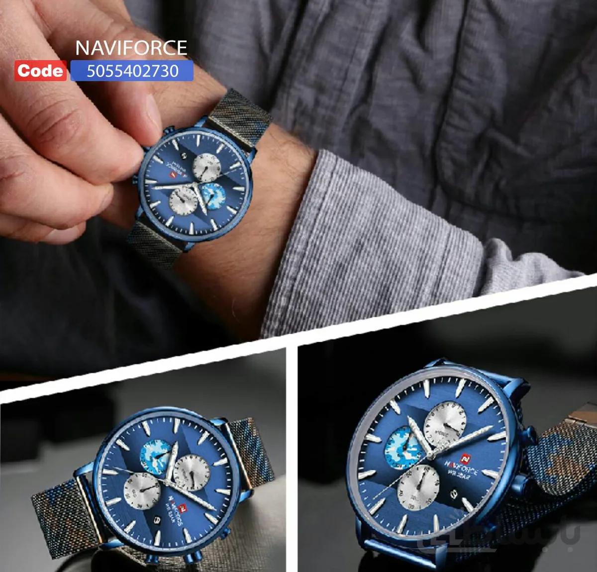 ساعت مارک Naviforce مدل 9169 بند ارتشی