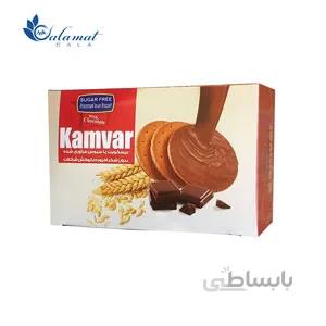 بیسکویت با سبوس و روکش شکلات رژیمی و بدون شکر كامور