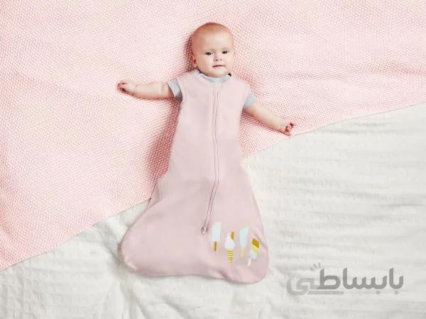 کیسه خواب دولایه لوپیلو چهار فصل نوزادی(بستنی)(سایز بندی0تا48ماه)