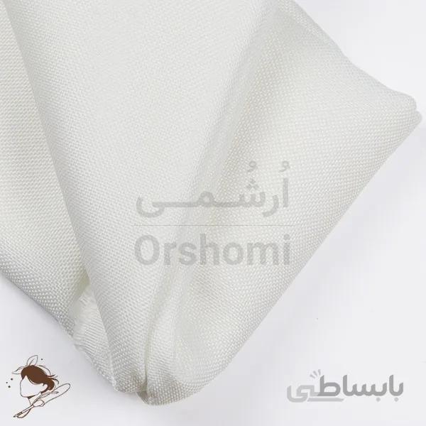 پارچه 24 کانت گونی بافت نیدل پانچ و گلدوزی ابعاد 100x150cm رنگ سفید