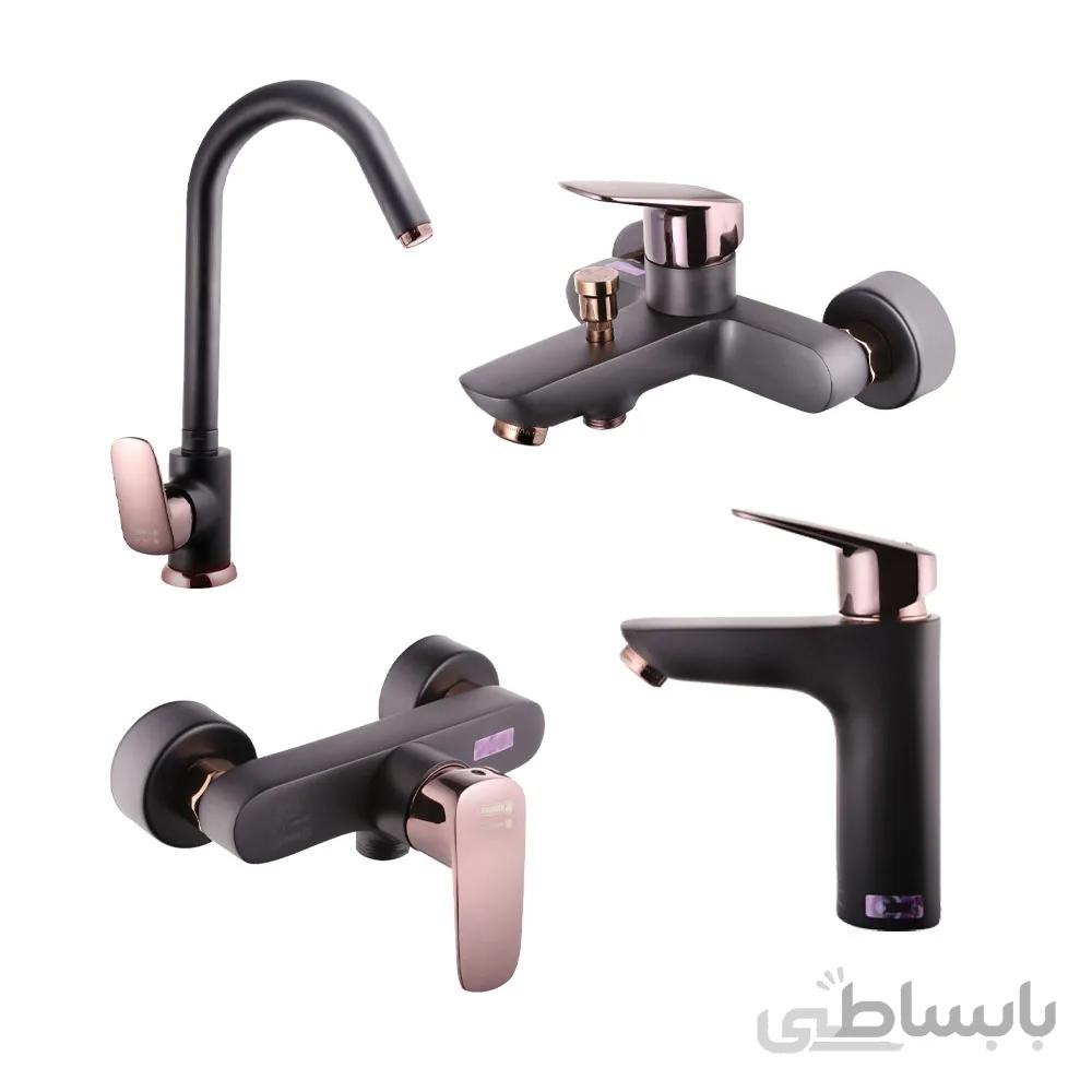 شیرآلات درخشان مدل هانس بلک رزگلد