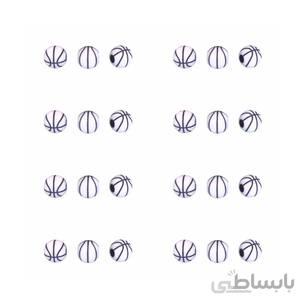 مهره سایز ۱۲ با طرح توپ بسکتبال بسته ۸۰عددی