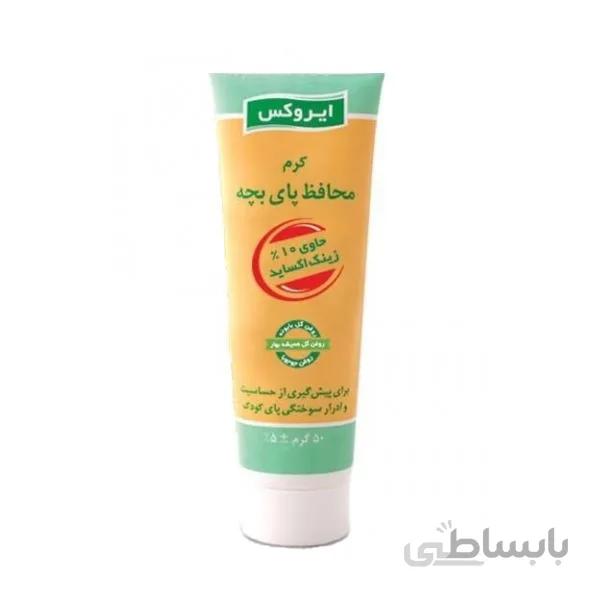 کرم محافظ پای بچه ایروکس حاوی 10 درصد زینک اکساید